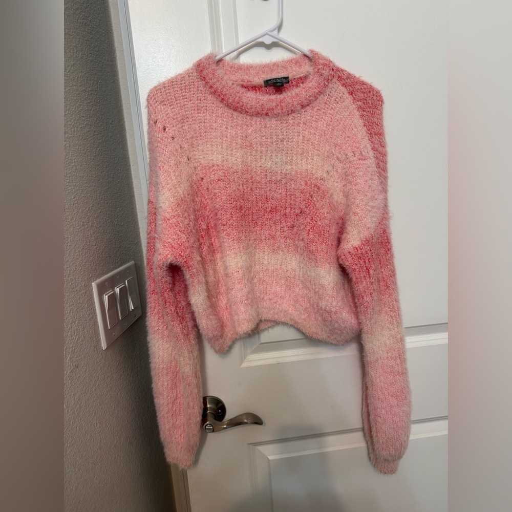Wild Fable Pink and Cream Sweater NWT